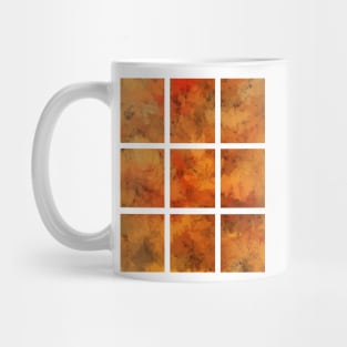 Nature's Colours in Warm Red and Orange Abstract Art Mug